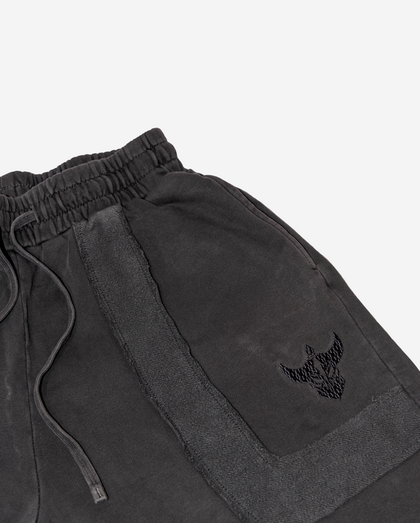 ZEALOTS Premium Embroidered Patch Shorts - Grey ZEALOTS