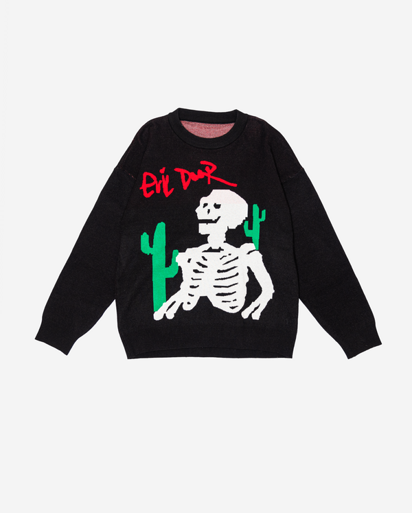 E Door Desert Skeleton Knit Sweater INKUTTU