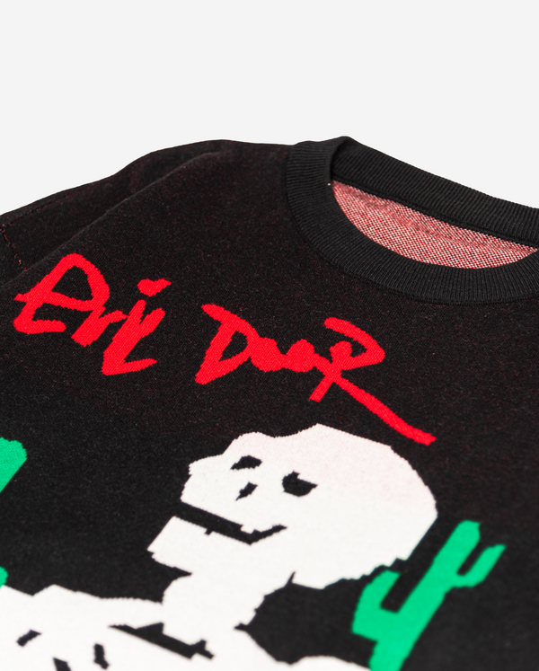 E Door Desert Skeleton Knit Sweater INKUTTU