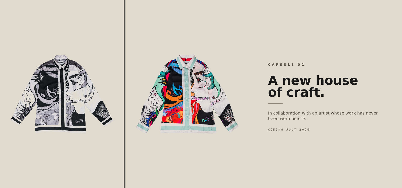 Artist-collab printed shirts from Capsule 01