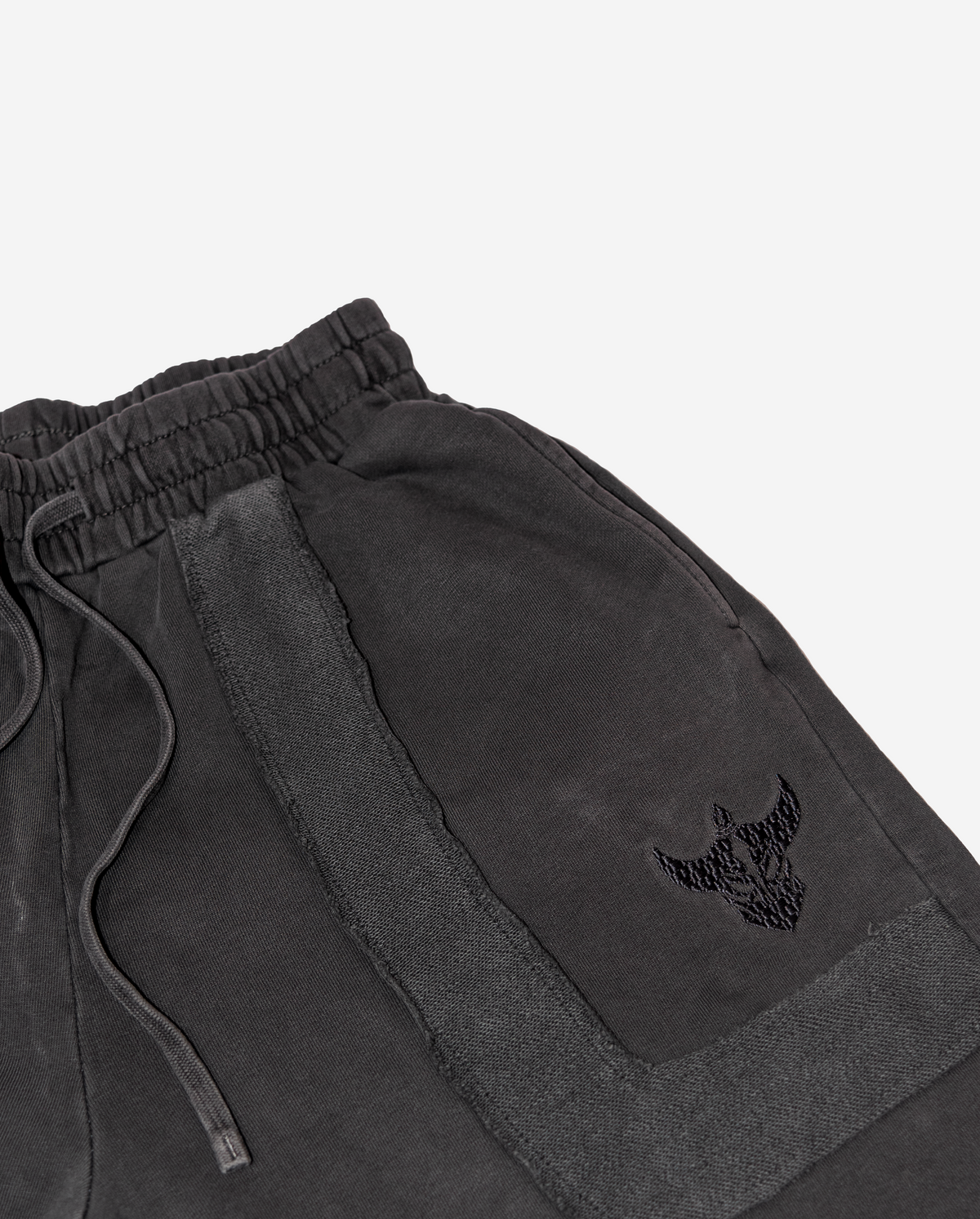 ZEALOTS Premium Embroidered Patch Shorts - Grey ZEALOTS