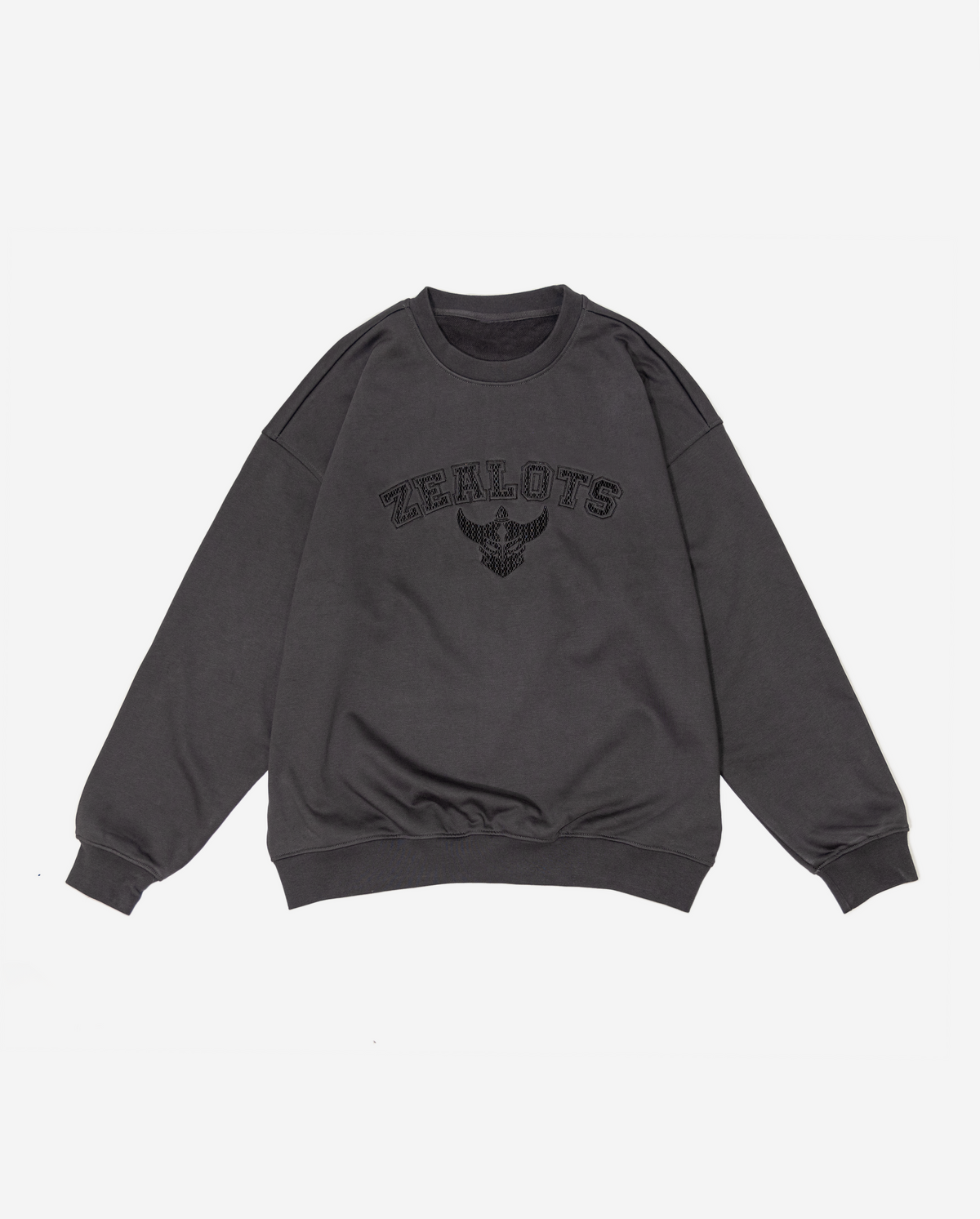 Zealots Signature Dark Gray Crewneck Sweatshirt ZEALOTS