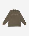 Zealots Luxe Flocked Khaki Crewneck ZEALOTS LABEL
