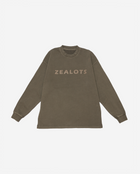 Zealots Luxe Flocked Khaki Crewneck ZEALOTS LABEL