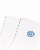 Crew Socks with Custom Simley Embroidery (3 Pairs) INKUTTU