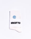 Crew Socks with Custom Simley Embroidery (3 Pairs) INKUTTU